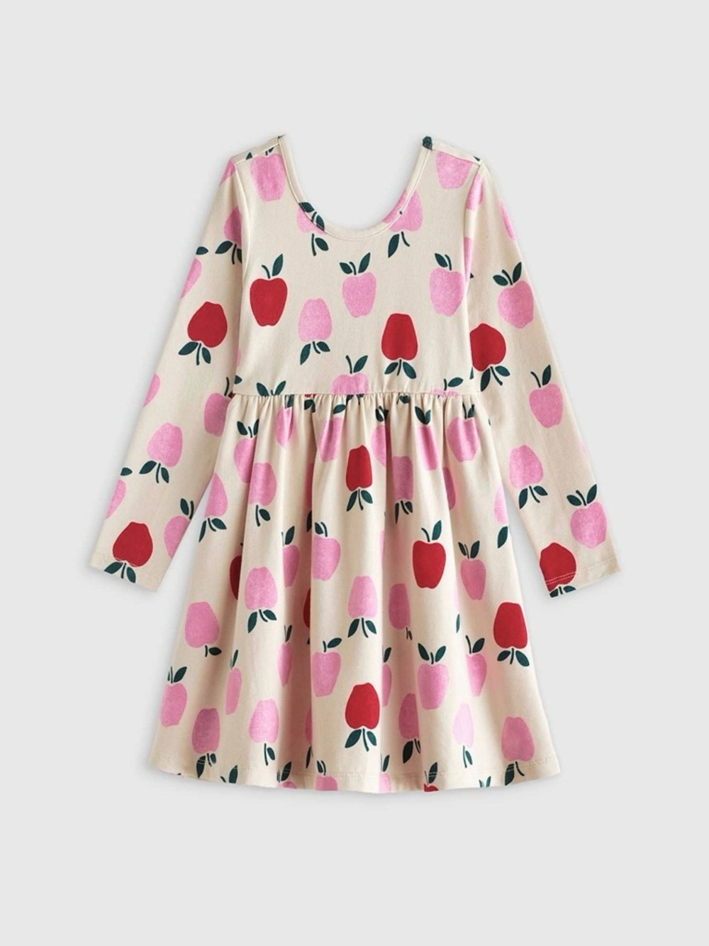 Quince Long Sleeve Skater Dress in Apple 7